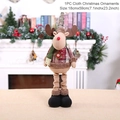 Standing reindeer Christmas plush ornament with telescopic legs and plaid vest decor - Christmas Deer