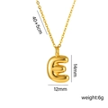 18K gold plated letter E pendant necklace with dimensions 14x12mm on 45cm chain - Letter E