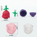 Stampo in silicone a rosa per ghiaccio viso e cubetti di whisky, finitura rossa - Rosso