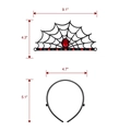 Cerchietto a ragnatela per Halloween con strass rossi e design gotico per travestimenti - Corona della Regina dei Ragni HB15004