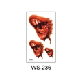 Waterproof Halloween temporary tattoo sticker featuring scary red mouth and teeth design - Horror Lips (WS236)