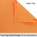 Vibrant sweet orange acid-free tissue paper for floral and gift packaging 50x70cm - 50*70cm (38 Sheets/Pack) / Sweet Orange