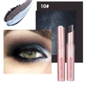 Matitone ombretto bicolore grigio scuro e argento per un trucco occhi brillante e chic - 10#