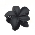 Matte black plumeria flower hair claw clip with a sleek five-petal minimalist design - Matte Bauhinia Flower Claw [Black]