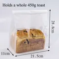 White greaseproof paper bread bag with window for 450g toast bakery packaging - Paper Toast Bag / Large (50Pcs)