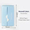 Carnet de vocabulaire bleu Morandi avec 80 pages et spirale blanche pour étudiants - Bleu Morandi