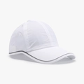 White quick-dry baseball cap featuring Jungle Hill mountain embroidery and laser-cut vents - Adjustable / White
