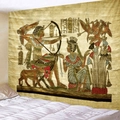 Tapiz de pared con escena de caza del antiguo Egipto en estilo de arte étnico folk - 150x130cm / Estilo 3-Escena de Caza