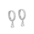 Pendientes Colgante Circonia Gota de Agua (ERH201) / Plata 925 / Plateado