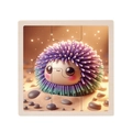 Wooden 9-piece hedgehog puzzle for children with cute cartoon animal design - Urchin
