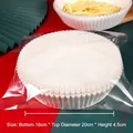 Disposable round air fryer paper liners with 16cm bottom diameter in transparent pack - Round / 25 Sheets / White Bag [25 Sheets]
