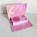Pink gramophone pop-up card featuring romantic sky and moon theme for birthday - 60s Recordable / Pink Starry Sky Gramophone Card