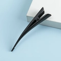 Fermaglio per capelli minimalista in metallo spazzolato nero su sfondo geometrico pulito - Standard (7.7cm) / Nero