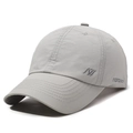 Light gray quick-dry running cap with breathable holes and narason side logo - Adjustable / Light Gray