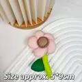 Ciondolo a fiore in maglia rosa, 5x9cm accessorio fatto a mano per bomboniere di nozze - Spilla Fiore Rosa in Cristallo Oro Rosa