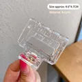Transparent acrylic high ponytail claw clip for women in 4.6x4.7cm square design - 4.6x4.7cm / 19# Transparent White Acrylic Square Style