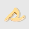 Polished golden stainless steel bead charm with lowercase alphabet letter design - Lowercase s / Gold