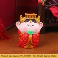 Chinesische Q-Stil Hochzeitsfigur in roter Robe und Krone für Tischdekorationen - Mazu Göttin Ornament
