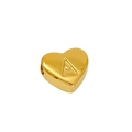 Halskette aus 18K vergoldetem Edelstahl mit Herzanhänger und eingraviertem Buchstaben A - Buchstabe A / Gold