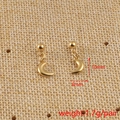 Détails de breloques lune dorées sur clous de 4mm avec dimensions de 10mm x 6mm - Style Lune (Or 8#)