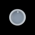 Round silicone mold for keychain pendants with pre-drilled holes for DIY resin crafting - Small Round (17-292) / Clear