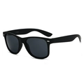 Classic matte black Wayfarer sunglasses with dark grey lenses and CE marking - Matte Black Frame