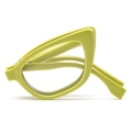 Occhiali da sole cat eye chic con montura verde fluo e design retrò in acetato - Montatura Verde Erba Lente Trasparente
