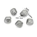 Irregular silver stainless steel faceted spacer beads for DIY jewelry with 5mm diameter - Style B / Steel