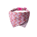 Double-sided pet triangle scarf with purple carrot print and pink buckle collar - Carrot Bandana Collar / 1.5*35CM
