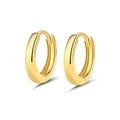 Polished gold S925 sterling silver hoop earrings with a sleek minimalist finish - Gold