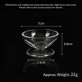 Mini ciotola di vetro per gelato per fai-da-te, coppa dessert trasparente da 7 cm - Grande coppa ghiaccio (Diametro 7cm) / 3.8cm x 7cm / Trasparente