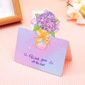 3D greeting card featuring purple hydrangea bouquet and golden wish you all the best text - Hydrangea - All The Best