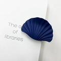 Blue marble texture shell hair claw clip with matte finish on a white book surface - Matte Rubber Deep Bluish Purple