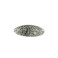 Barrette ovale en alliage argenté avec texture irrégulière et design minimaliste - Ovale d'Argent