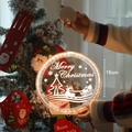 16cm LED Christmas hanging light with Santa sleigh engraving and warm white glow - 16cm House / Battery Included