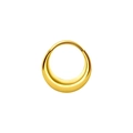 Gepolijste gouden titanium dikke maanvormige ring voor neus- en oorpiercings - 1.2*10mm / Goud (Roestvrij Staal)