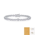 Luxurious S925 silver infinity tennis bracelet with moissanite diamonds and GRA certificate - 16.5cm (Figure-8 Clasp) / Moissanite 4.0+3.0mm (With GRA Cert) (L13871)