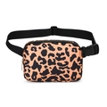 Waterproof leopard print belt bag with adjustable black strap and gold zipper details - Yellow Leopard Print