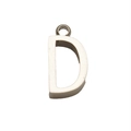 Minimalist silver stainless steel initial D pendant necklace for women stylish jewelry - Steel D (With Chain) / Silver-Letter D