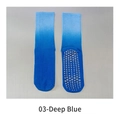 Deep blue gradient yoga crew socks with anti-slip silicone dots on the sole - 37-42 / Dark Blue