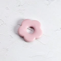 Pink acrylic five-petal flower charm for DIY jewelry and crafts on marble background - Lotus root pink