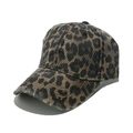 Trendy leopard print baseball cap with six-panel structure and curved brim for women - M (56-58cm) / Dark Coffee Leopard