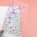 Purple translucent butterfly stickers and iridescent rhinestones for eye makeup decoration - Blue Butterfly Aurora Gems (BJA-624)