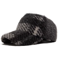 Cappellino da baseball in pile bouclé bicolore grigio scuro e chiaro testurizzato - Regolabile / Grigio