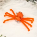 Dettaglio di fermaglio per capelli a ragno arancione di Halloween con gambe mobili - Taglia unica / Fermaglio per capelli a forma di ragno arancione