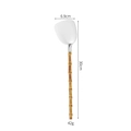 Spatula with natural bamboo handle and 304 stainless steel head, 30cm length - Bamboo Handle Square Spatula
