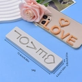 Stampo in silicone LOVE cuore per dolci fai-da-te con design a trama rigata - Stile Lettera LOVE Cuore(3)