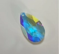 Pear-shaped AB crystal pendant with faceted glass finish for suncatchers - 38MM Net Teardrop / Rainbow AB