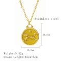 Gold Sagittarius zodiac pendant necklace in stainless steel with glitter finish - Sagittarius
