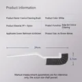 Spazzola bianca per fessure con setole in nylon rigido e manico ergonomico per il bagno - 29*5.7cm / Bianco